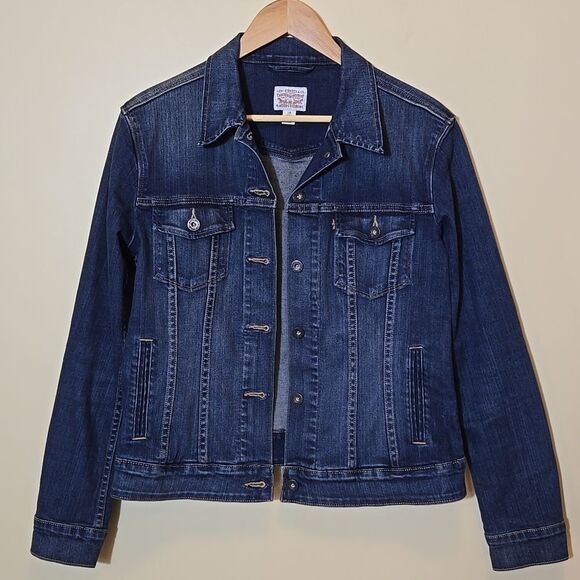 Levi's Women's Classic Denim Trucker Jean Jacket Medium Wash 70240 Size Large - Picture 11 of 13